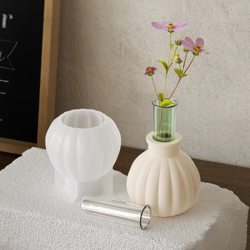 DIY Pumpkin Vase Candlestick Silicone Mold – Versatile and Elegant Home Decor Crafting Tool