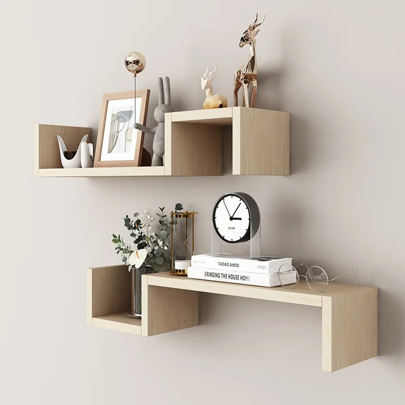 Short Wall-Mounted Floating Shelves - Modern Space-Saving Storage Solution