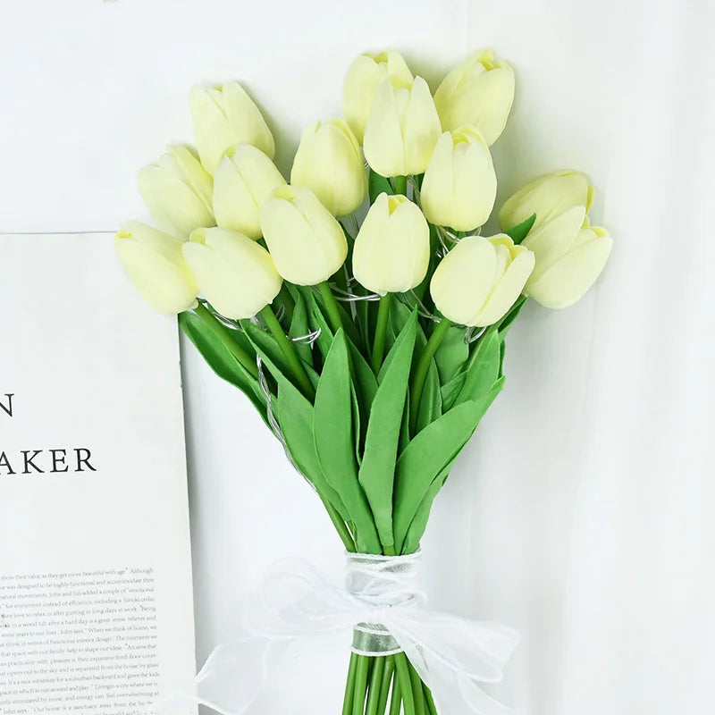 LED Tulip Bouquet Night Light - 5/10pcs Realistic Artificial Flowers