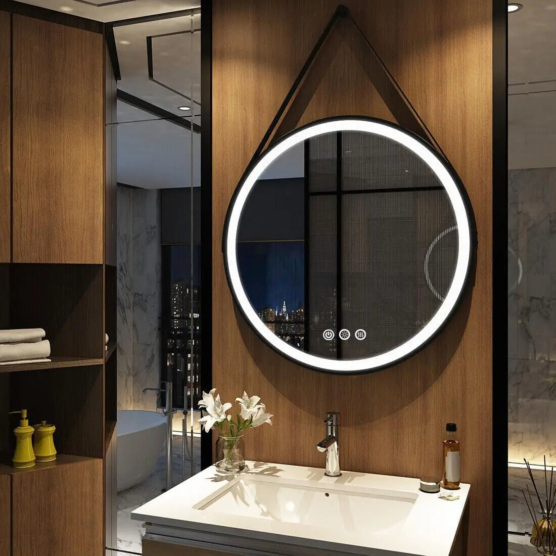 LUVODI 32" Round LED Bathroom Mirror - Elegant & Versatile