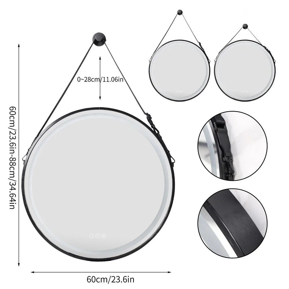 LUVODI 32" Round LED Bathroom Mirror - Elegant & Versatile