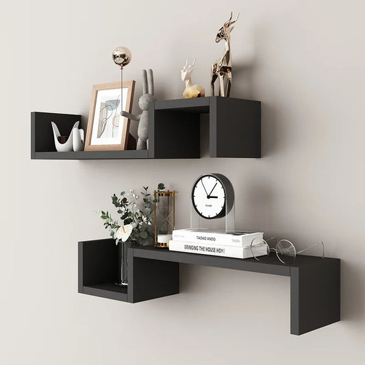 Short Wall-Mounted Floating Shelves - Modern Space-Saving Storage Solution