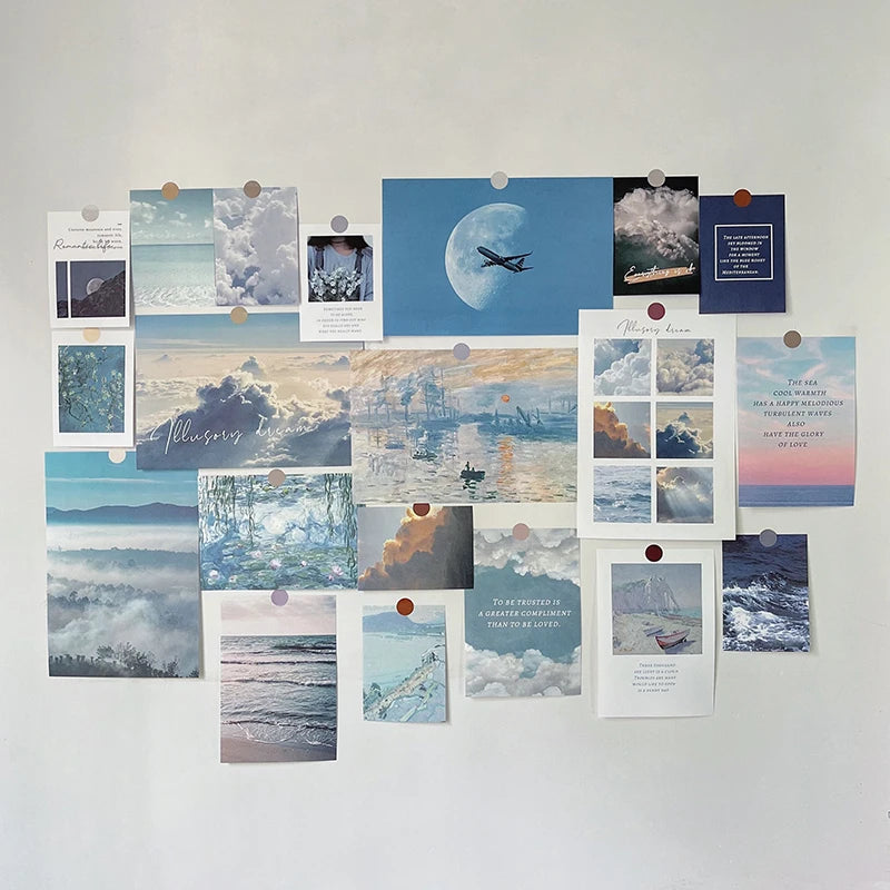 INS Nordic Retro Wall Photo Card Stickers - DIY Decorative Set