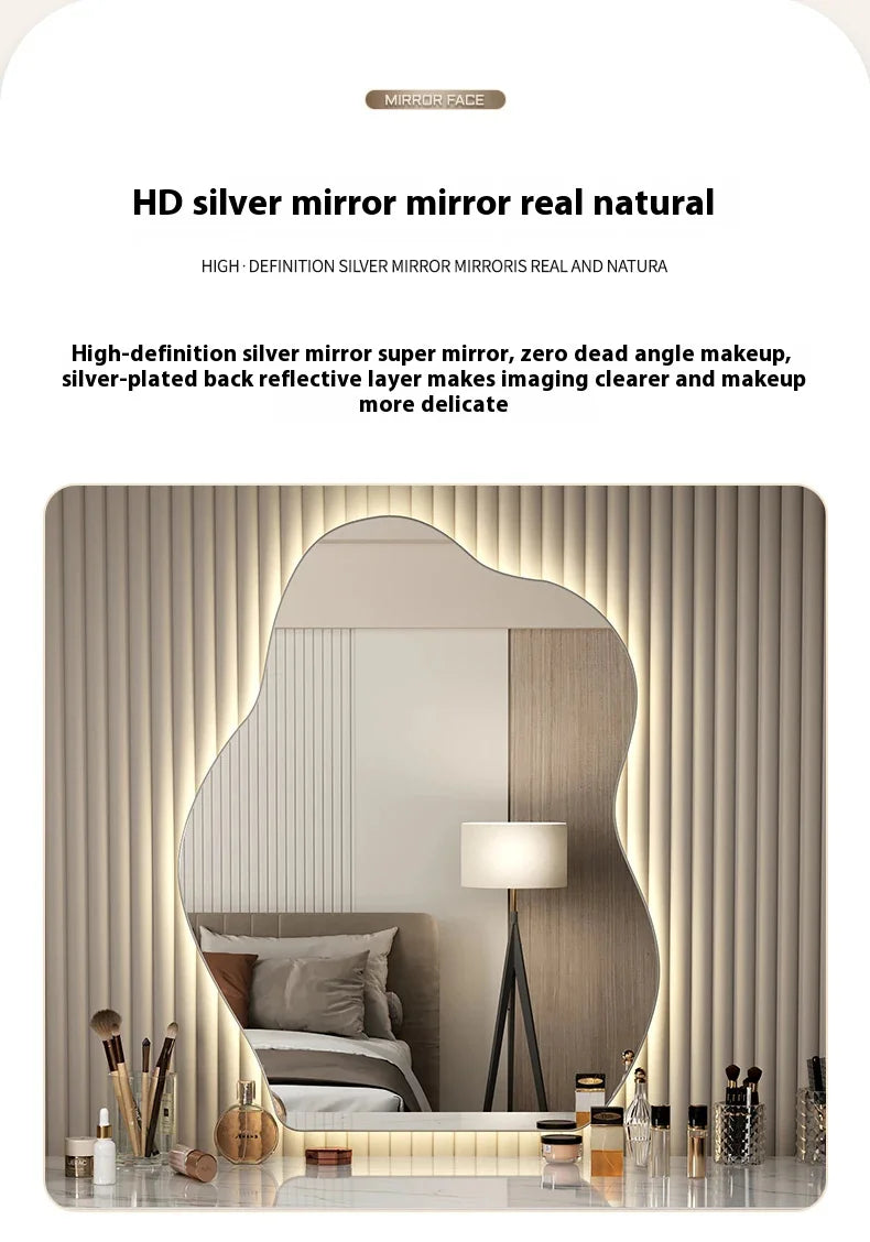 Irregular LED Mirror - Funky Asymmetrical Wall Decor for Modern Homes