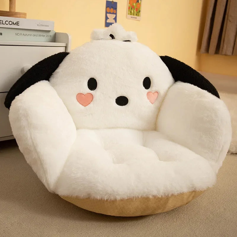 Aoger Large Cinnamoroll & Kuromi Plush Chair Cushion - Cute Backrest Pillow