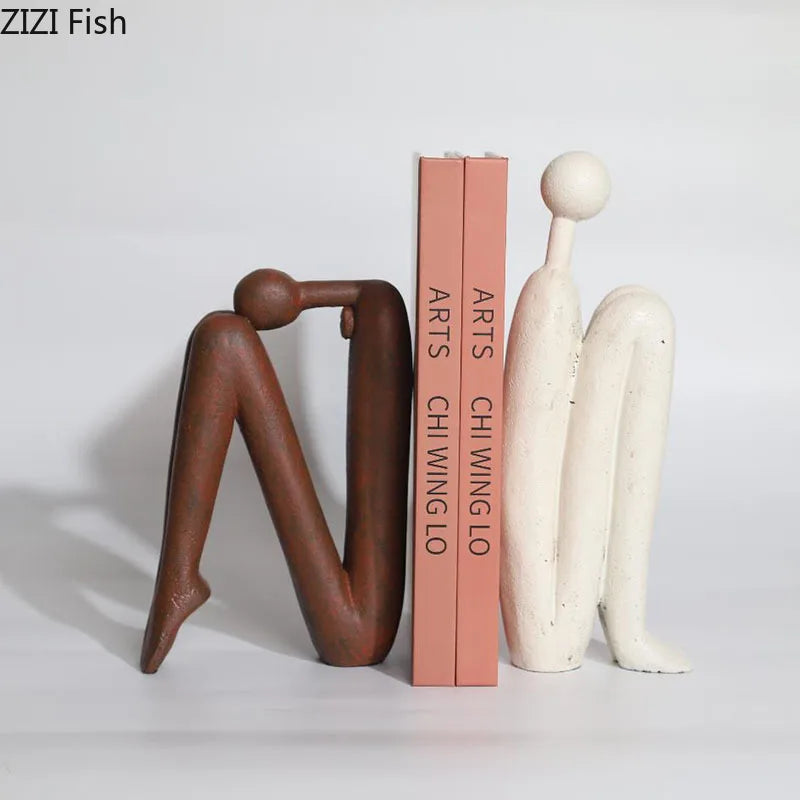 Minimalist Character Resin Sculpture - Modern Abstract Home Decor