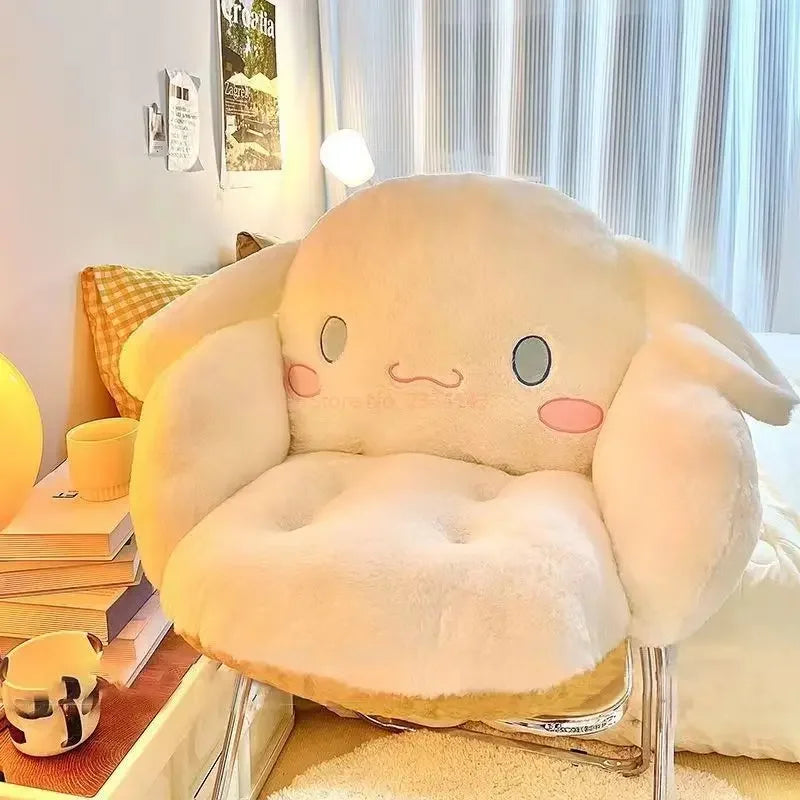 Aoger Large Cinnamoroll & Kuromi Plush Chair Cushion - Cute Backrest Pillow