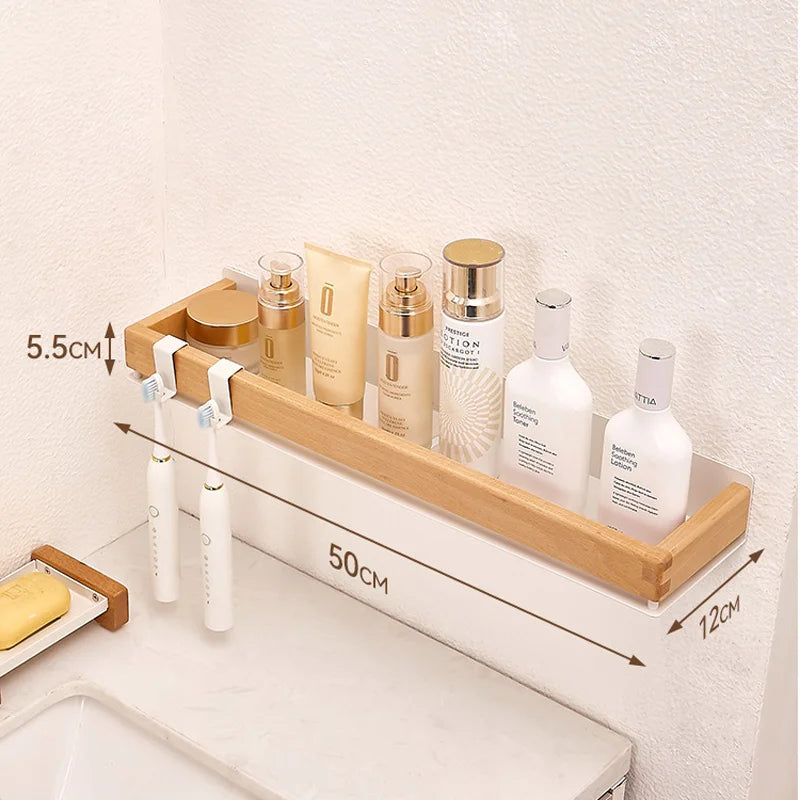 Wood Black Kitchen Shelf – Multi-Purpose Wall Rack