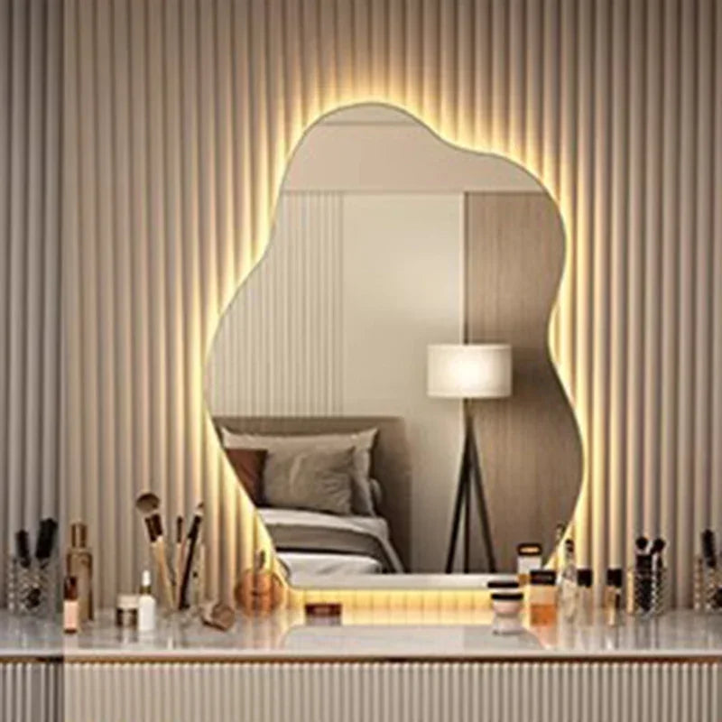 Irregular LED Mirror - Funky Asymmetrical Wall Decor for Modern Homes