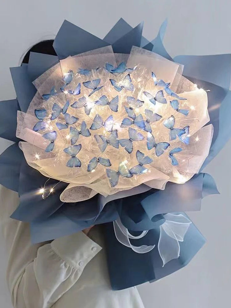 DIY Butterfly Bouquet Kit with LED Lights - 3 Color Options