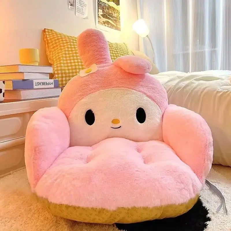 Aoger Large Cinnamoroll & Kuromi Plush Chair Cushion - Cute Backrest Pillow