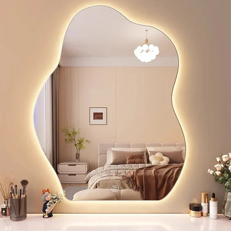 Irregular LED Mirror - Funky Asymmetrical Wall Decor for Modern Homes