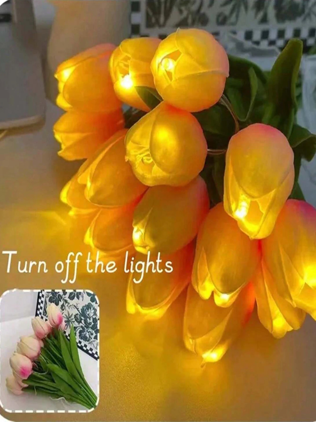 LED Tulip Bouquet Night Light - 5/10pcs Realistic Artificial Flowers