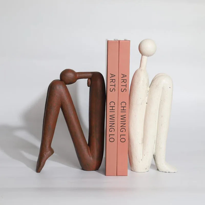 Minimalist Character Resin Sculpture - Modern Abstract Home Decor