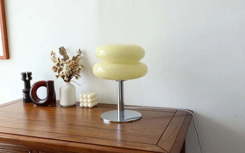 Modern Bauhaus Macaron Glass Lamp - Retro Mushroom Design