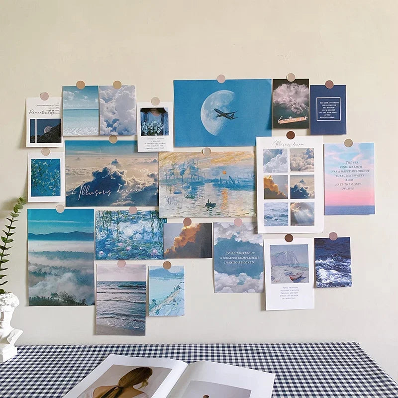 INS Nordic Retro Wall Photo Card Stickers - DIY Decorative Set