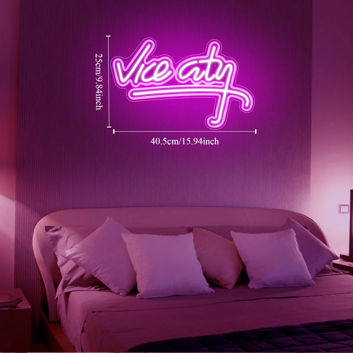 Vice City Neon Sign – Retro LED Wall Decor for Game Rooms