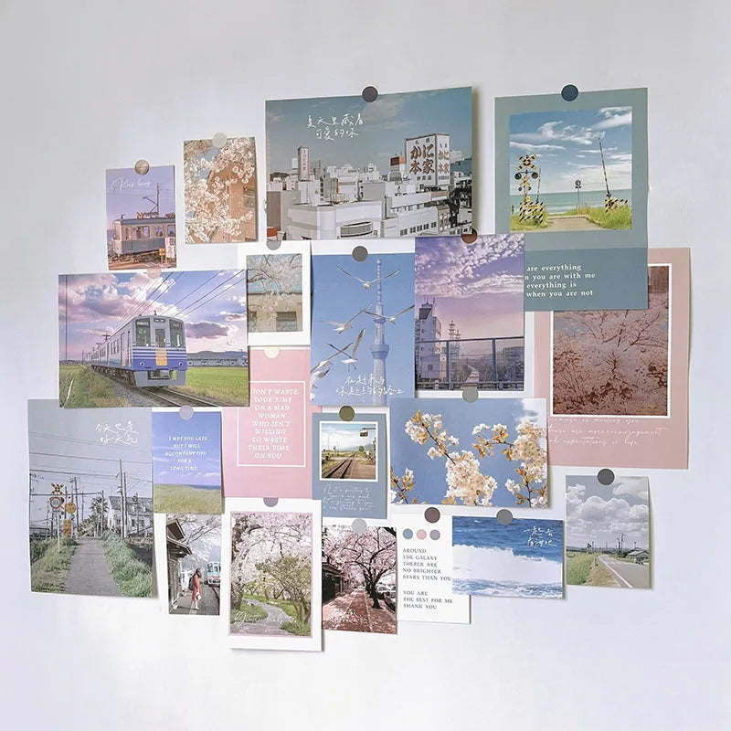 INS Nordic Retro Wall Photo Card Stickers - DIY Decorative Set