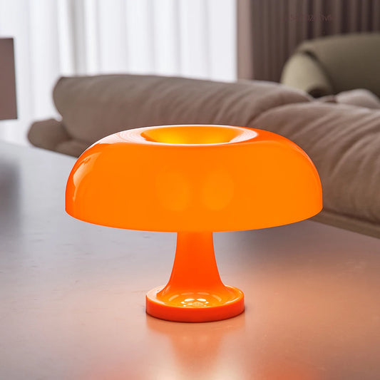 Classic Mushroom Table Lamp - Modern Bauhaus Design in Orange