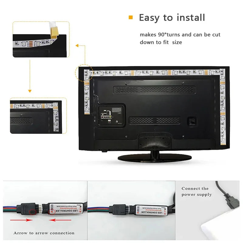 USB RGB LED Light Strip – Customizable 1-30M Length