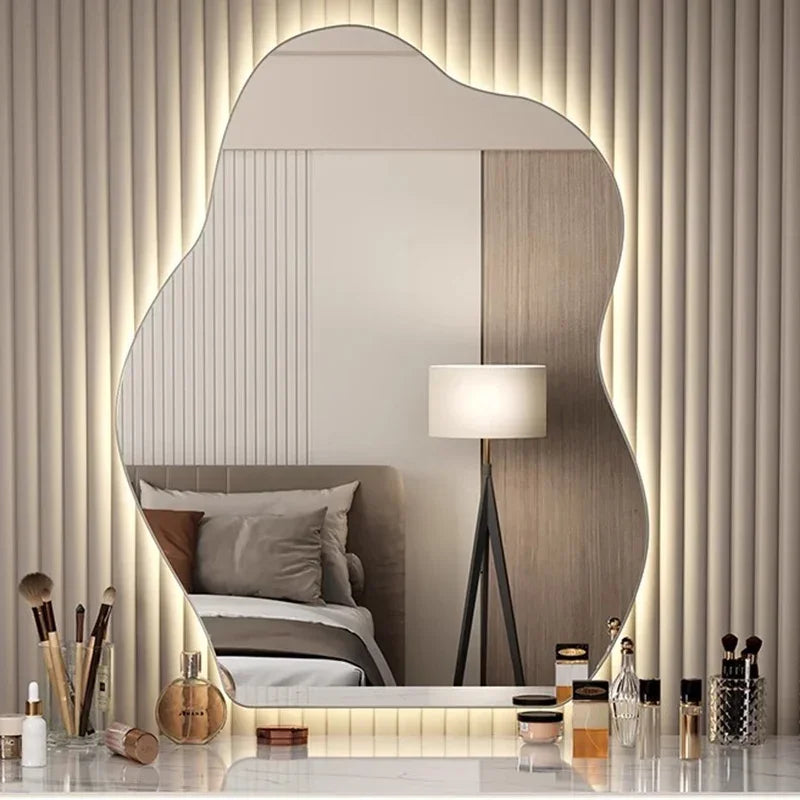 Irregular LED Mirror - Funky Asymmetrical Wall Decor for Modern Homes