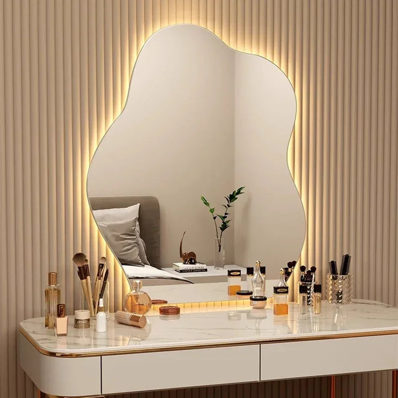 Irregular LED Mirror - Funky Asymmetrical Wall Decor for Modern Homes