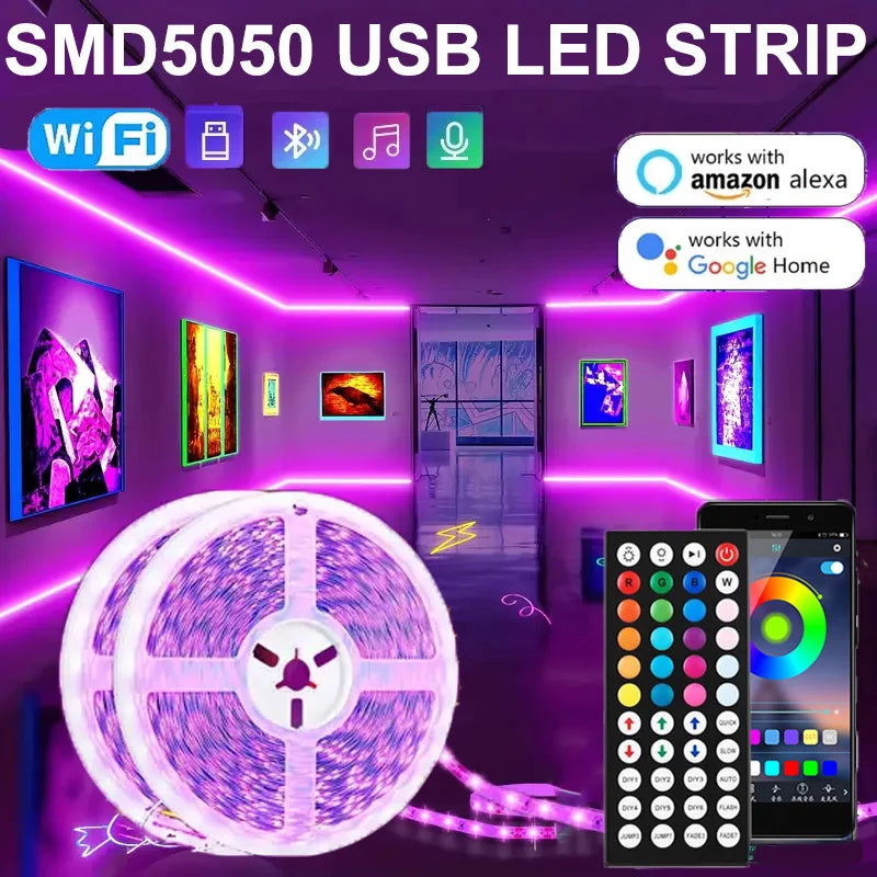 USB RGB LED Light Strip – Customizable 1-30M Length