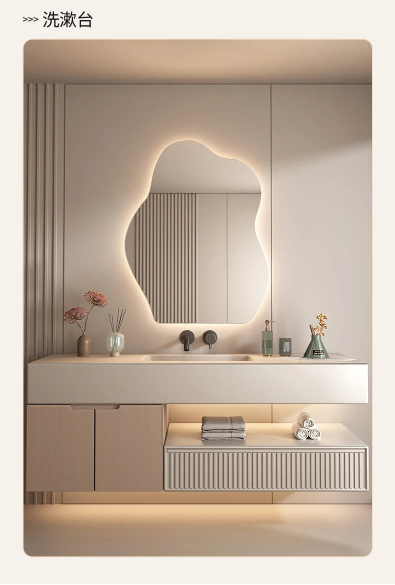 Irregular LED Mirror - Funky Asymmetrical Wall Decor for Modern Homes