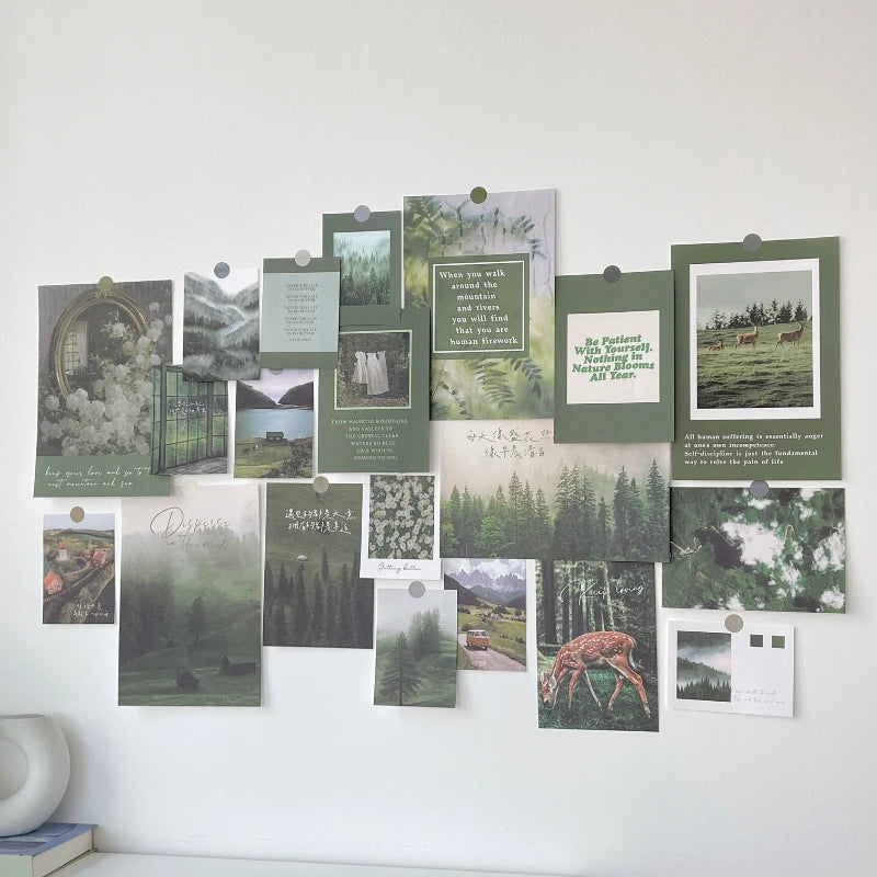 INS Nordic Retro Wall Photo Card Stickers - DIY Decorative Set