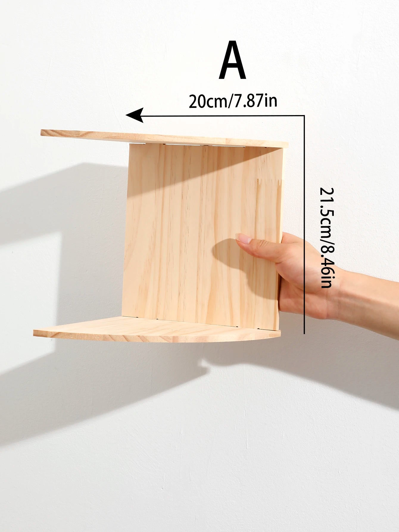 Wooden Corner Floating Shelf – Space-Saving Wall Storage