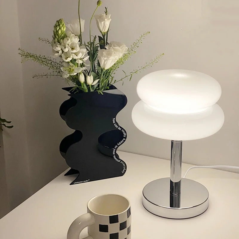 Modern Bauhaus Macaron Glass Lamp - Retro Mushroom Design