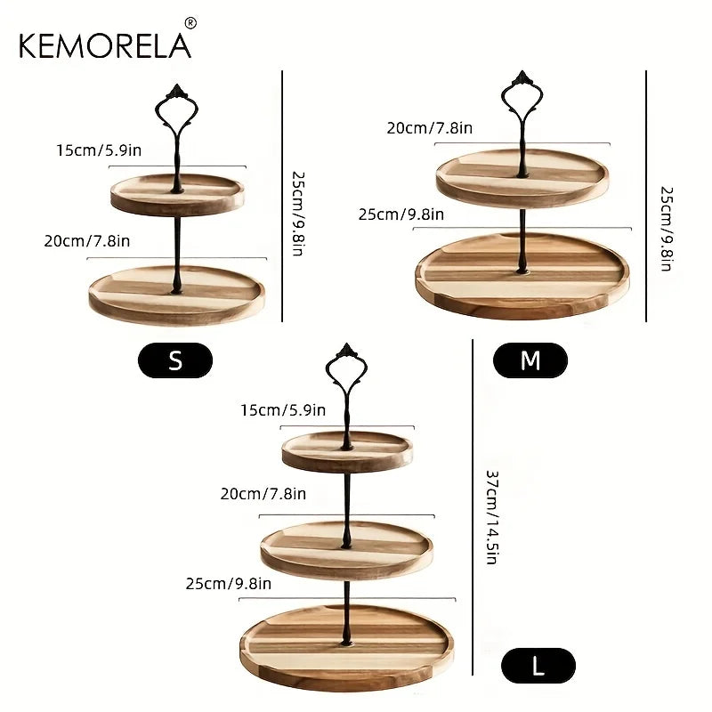 KEMORELA Double/Three-Layer Dried Fruit Tray - Elegant Serving Solution