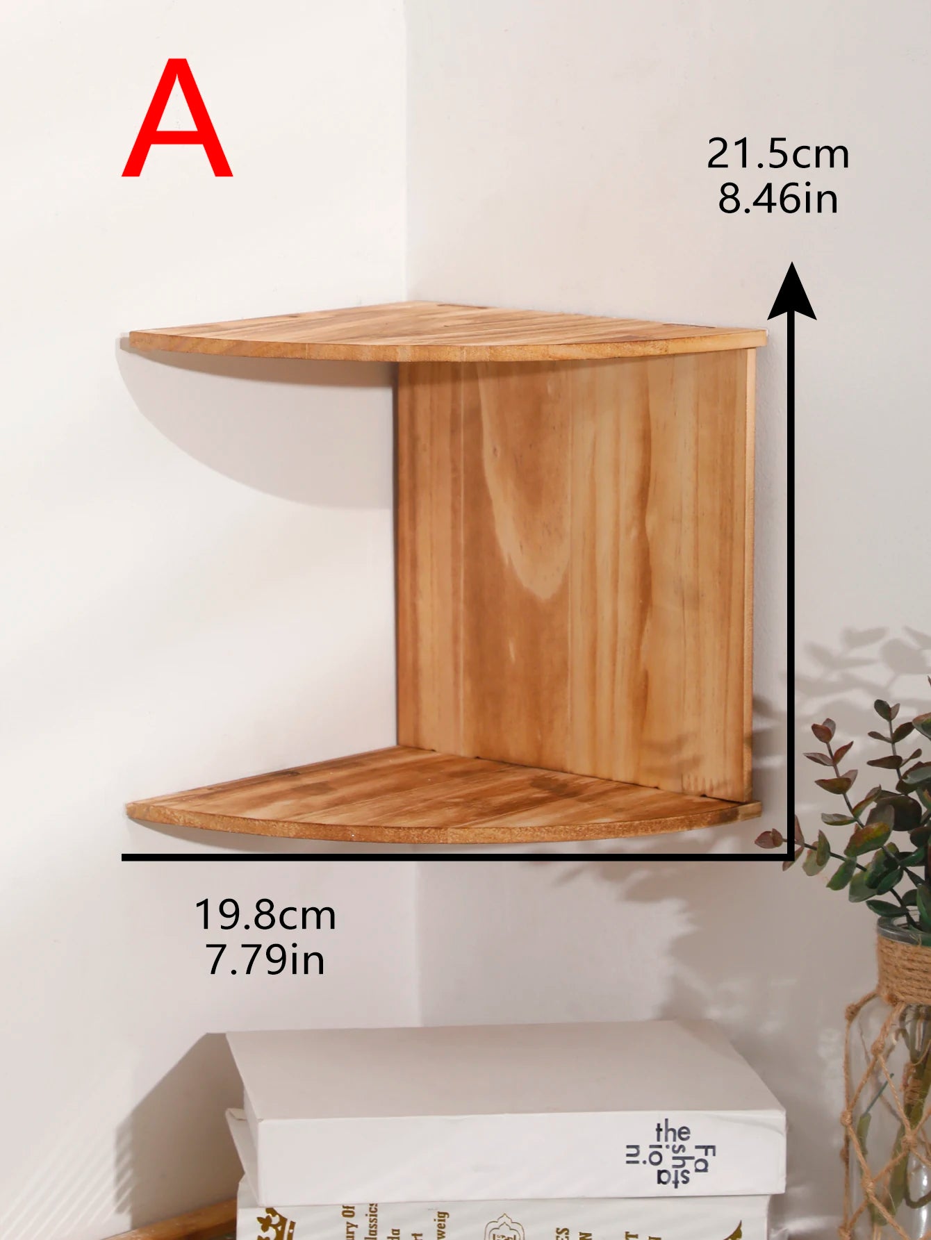 Wooden Corner Floating Shelf – Space-Saving Wall Storage