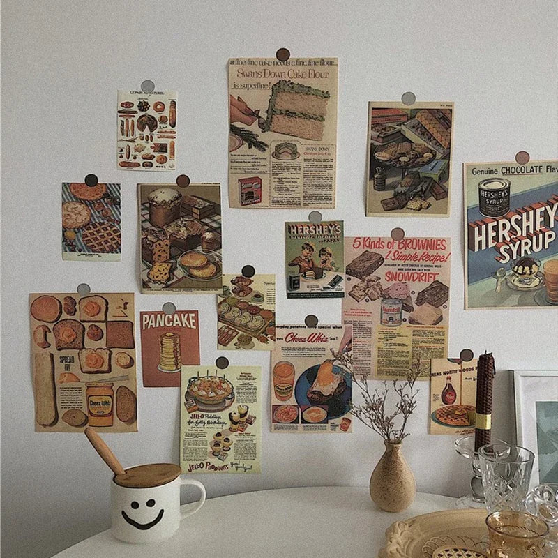 INS Nordic Retro Wall Photo Card Stickers - DIY Decorative Set