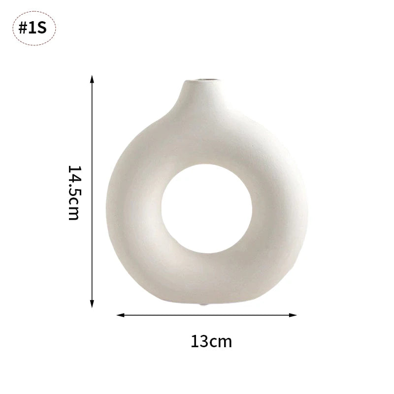 White Spiral Plastic Vase - Decorative Hydroponic Flower Pot