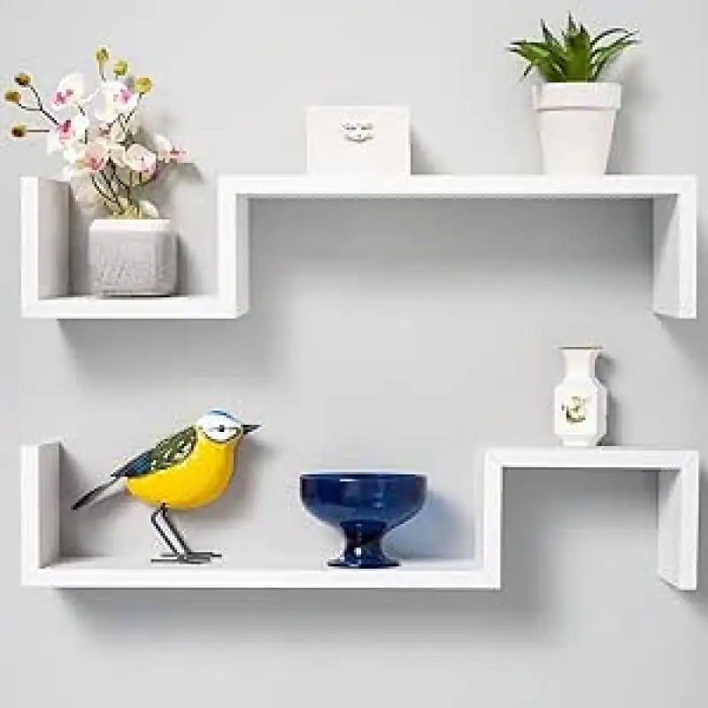 Short Wall-Mounted Floating Shelves - Modern Space-Saving Storage Solution